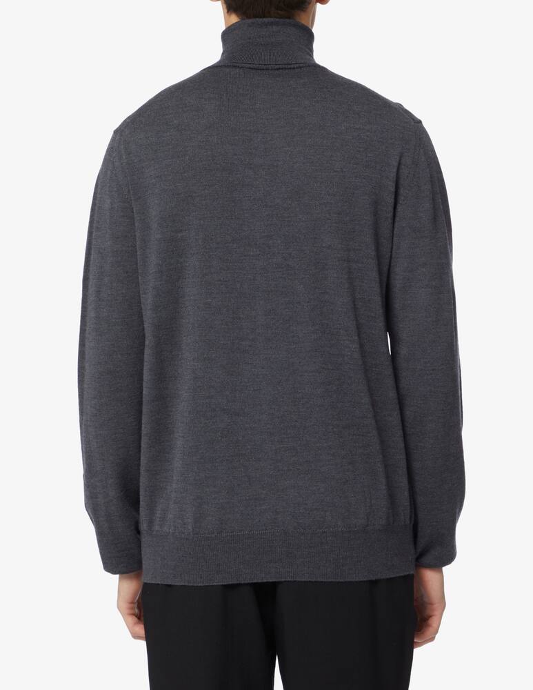 rinascente Trussardi Small rubber logo turtleneck - Grey
