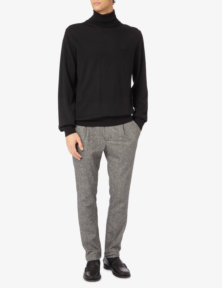 rinascente Trussardi Small rubber logo turtleneck - Black