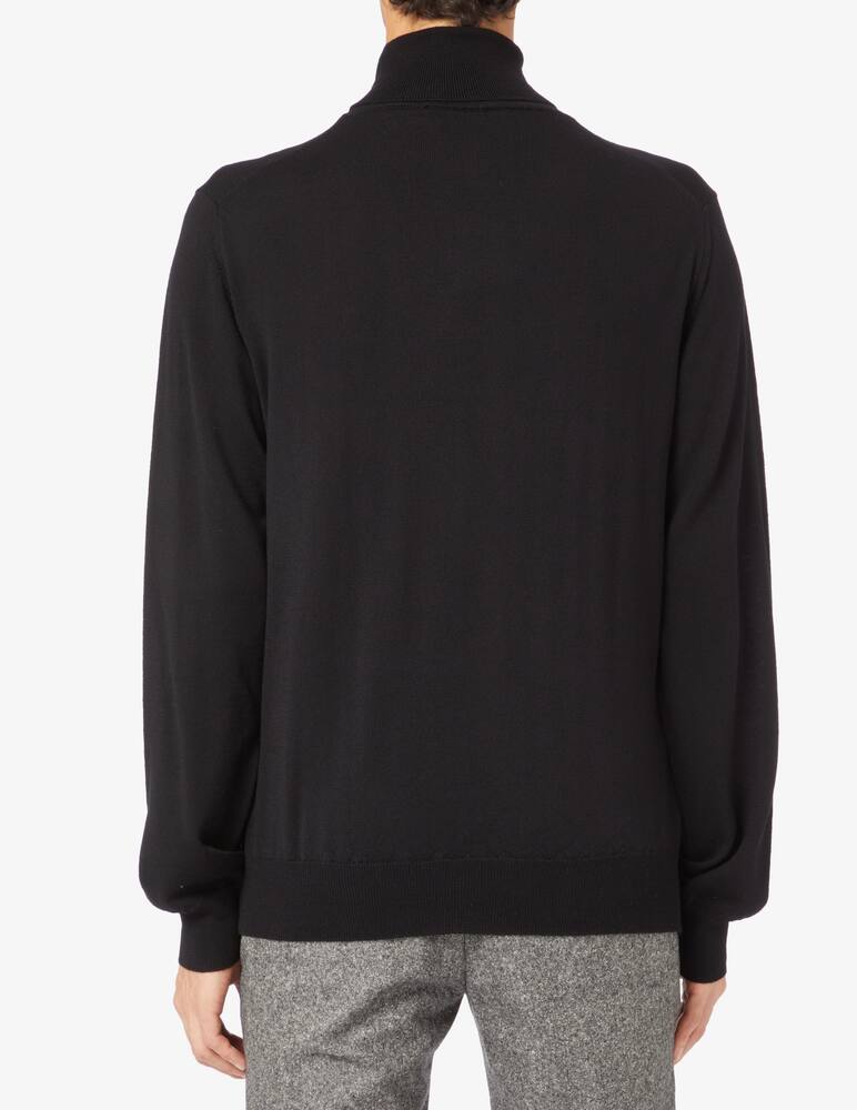 rinascente Trussardi Small rubber logo turtleneck - Black