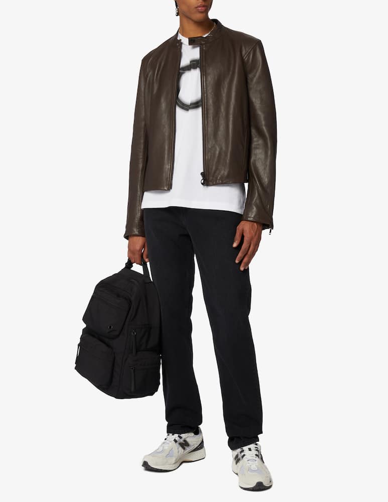 rinascente Trussardi Leather biker jacket 