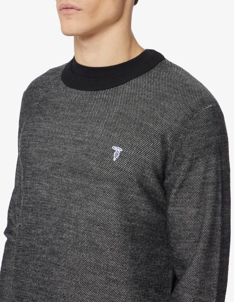 rinascente Trussardi Rice stitch roundneck sweater - Grey