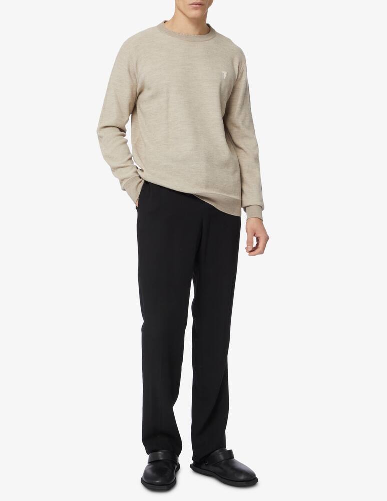 rinascente Trussardi Rice stitch roundneck sweater - Beige