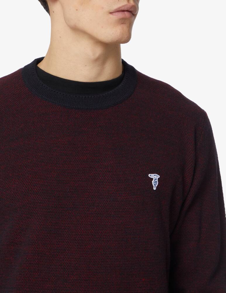 rinascente Trussardi Rice stitch roundneck sweater - Red
