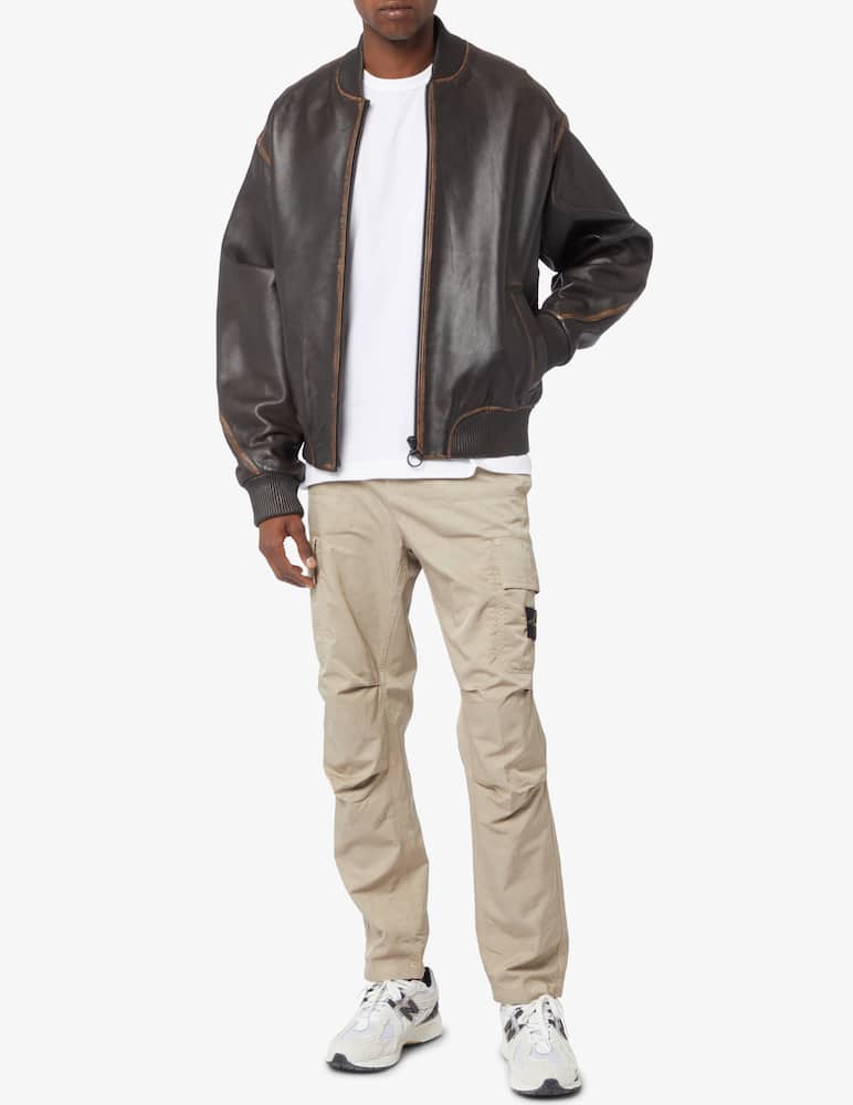 rinascente Trussardi Vintage leather bomber jacket