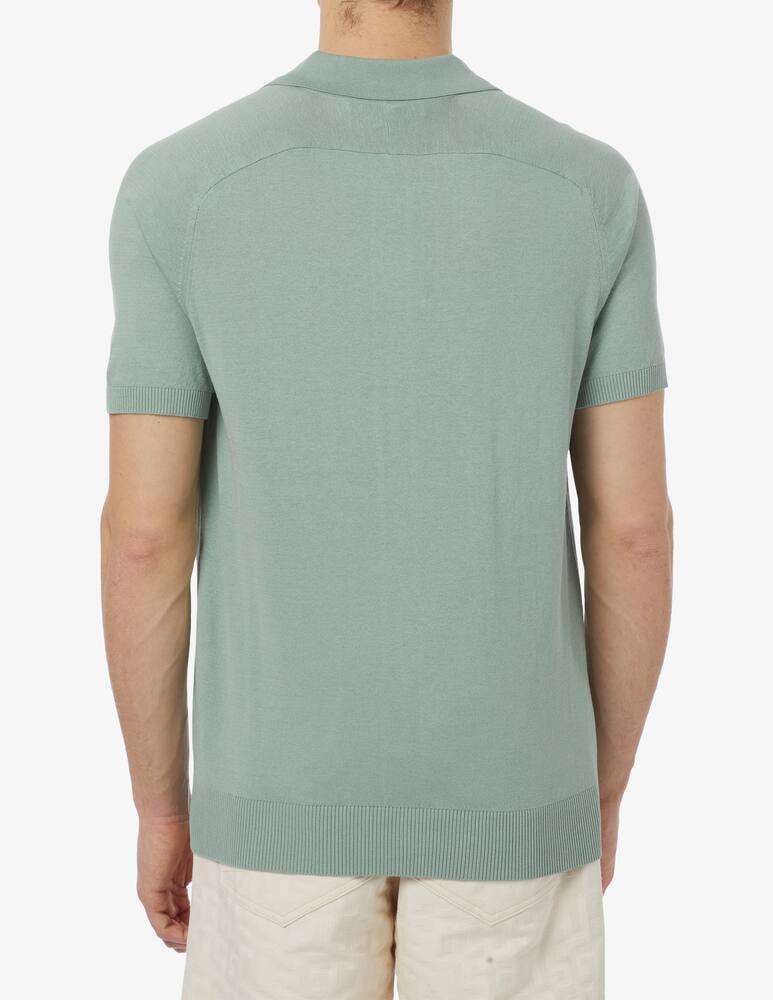 rinascente Trussardi Polo cotone seta e lino con logo 