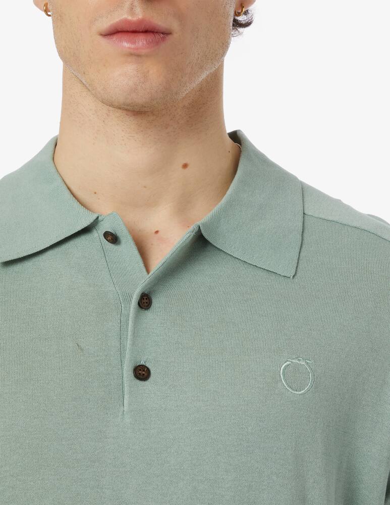 rinascente Trussardi Polo cotone seta e lino con logo 