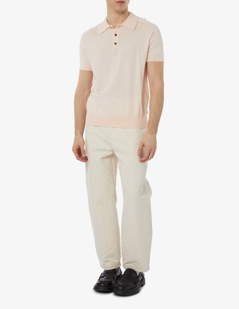 rinascente Trussardi Polo cotone seta e lino con logo 