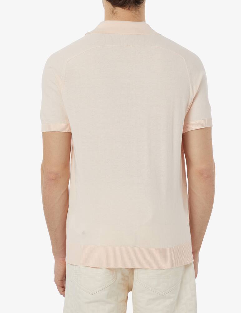 rinascente Trussardi Polo cotone seta e lino con logo 