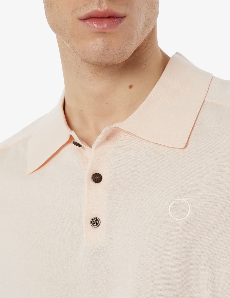 Trussardi Polo cotone seta e lino con logo - immagine 4 Trussardi Polo cotone seta e lino con logo - immagine 4