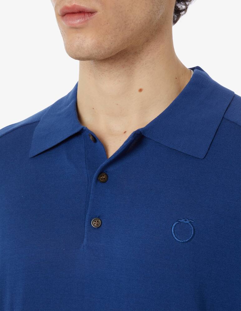 rinascente Trussardi Cotton silk and linen logo polo 