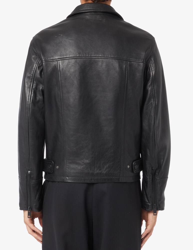 rinascente Trussardi Giacca in pelle collo camicia