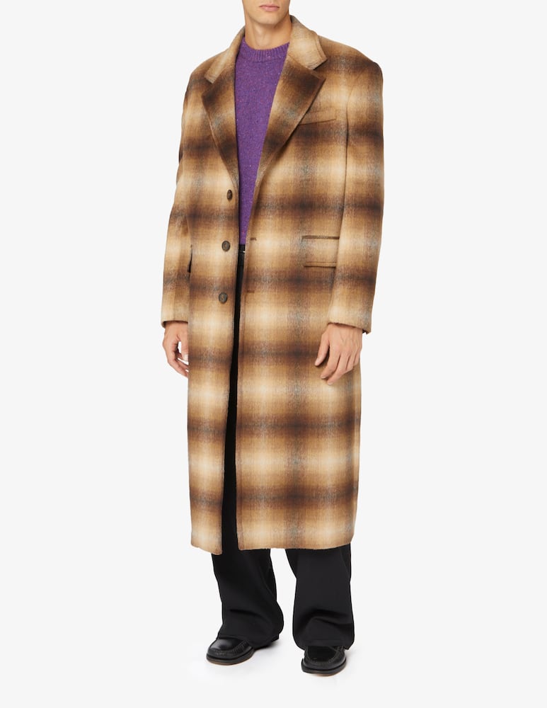 rinascente Trussardi Cappotto in lana a quadri