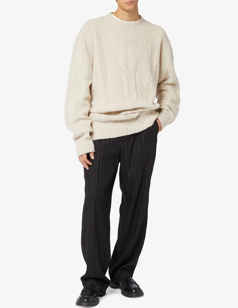 rinascente Trussardi Cable wool blend crewneck jumper