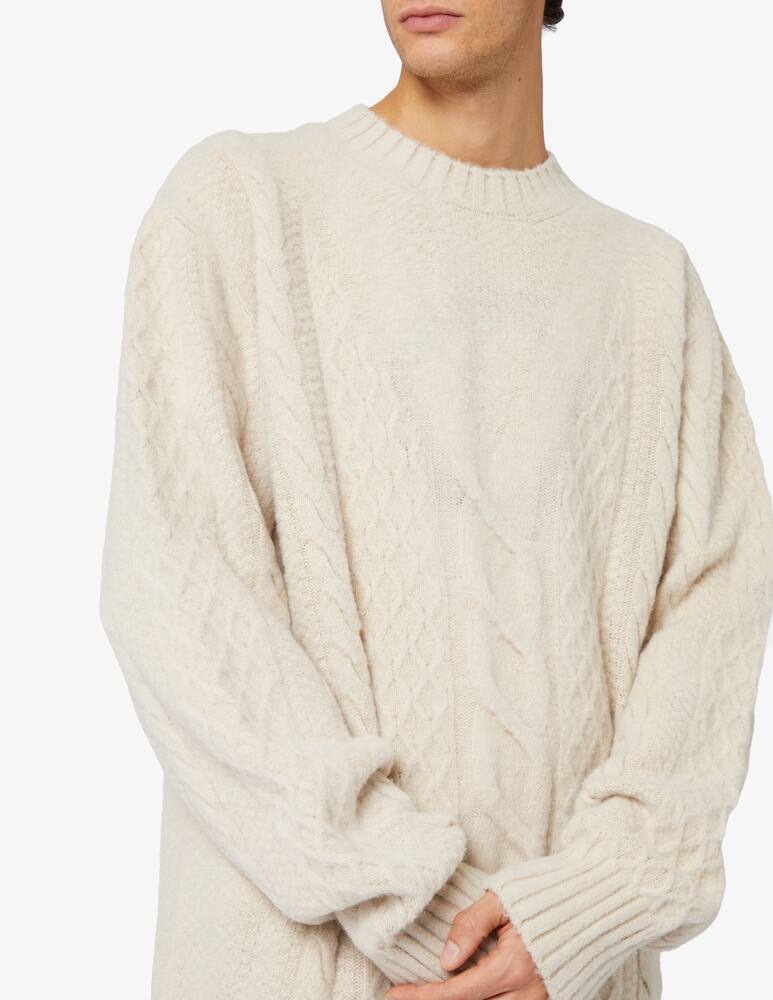 rinascente Trussardi Cable wool blend crewneck jumper