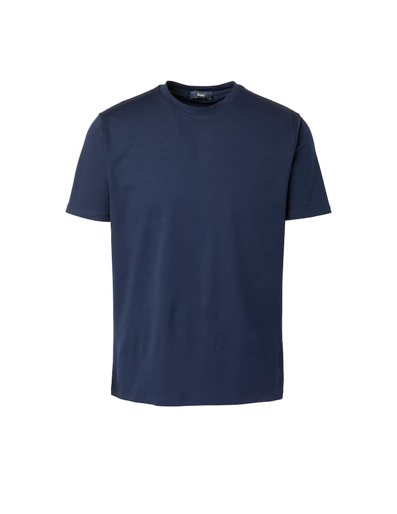 rinascente Herno Maglietta girocollo in cotone - blu