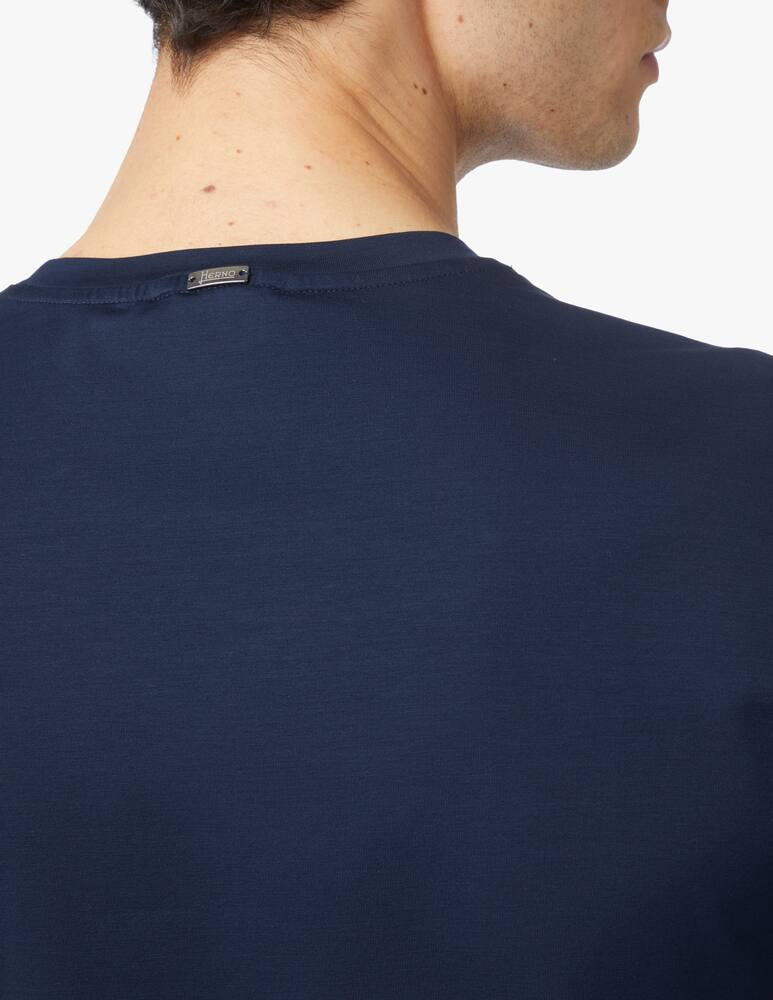 rinascente Herno Maglietta girocollo in cotone - blu