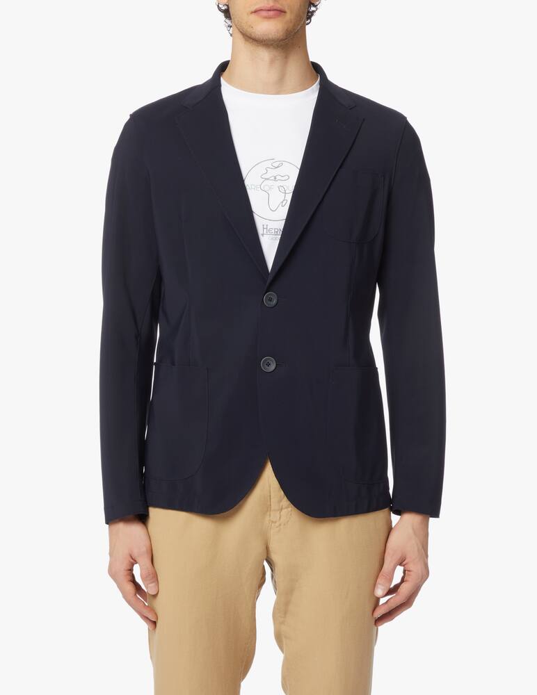 Herno Neoprene jacket - blue - picture 1 Herno Neoprene jacket - blue - picture 1