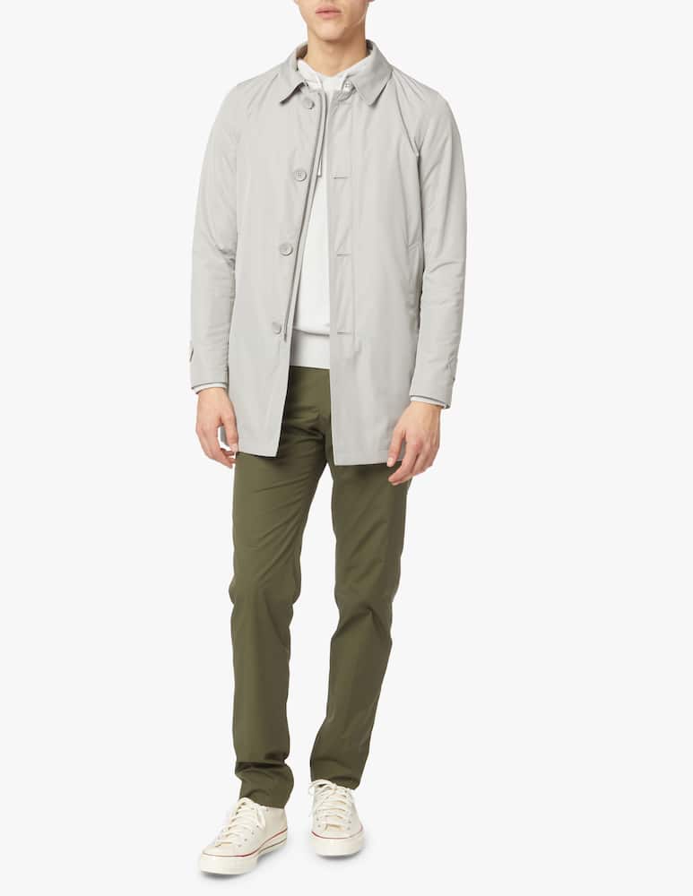 rinascente Herno Impermeabile con zip e bottoni - grigio