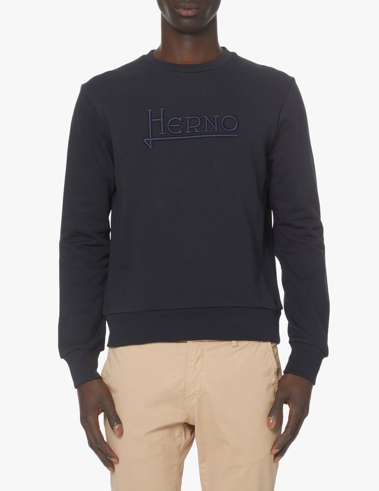rinascente Herno Logo roundneck sweatshirt - blue