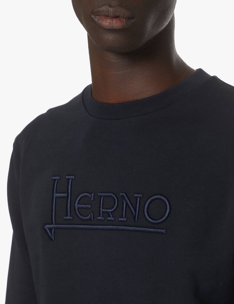rinascente Herno Logo roundneck sweatshirt - blue