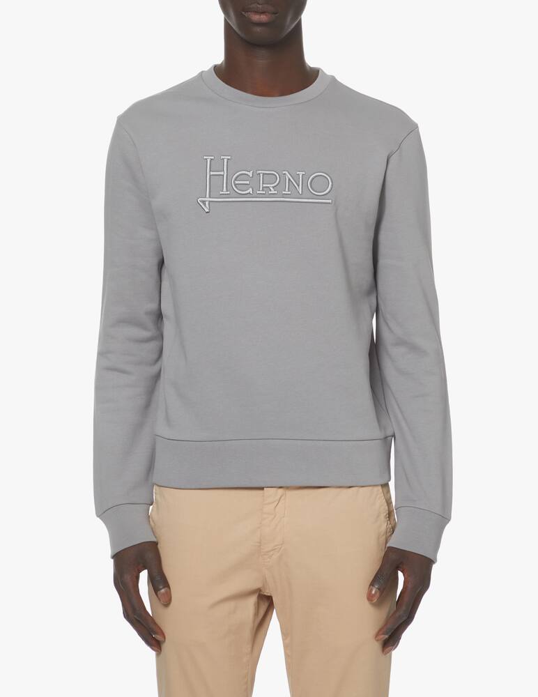 rinascente Herno Logo roundneck sweatshirt - grey