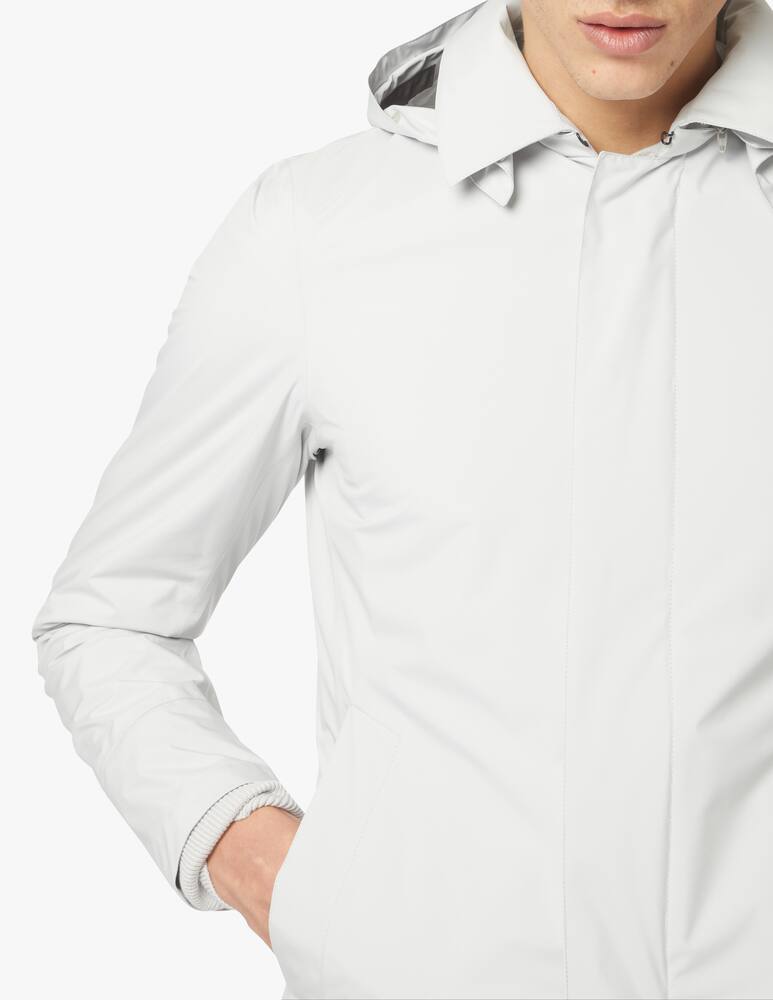 rinascente Herno Cappotto in nylon laminer con cappuccio - grigio