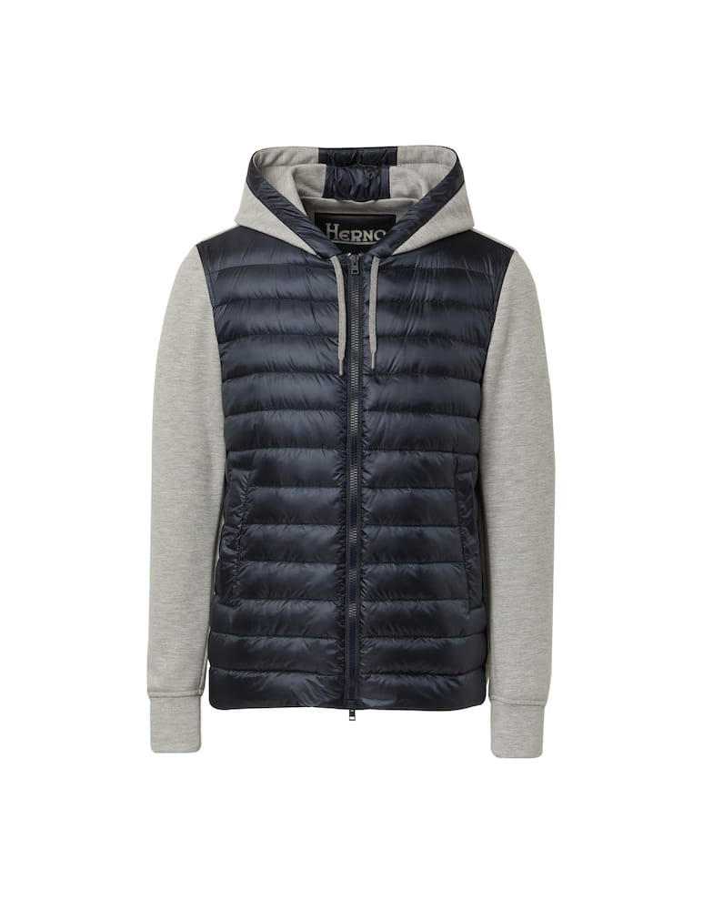 rinascente Herno Ultralight knitted bomber jacket - blue