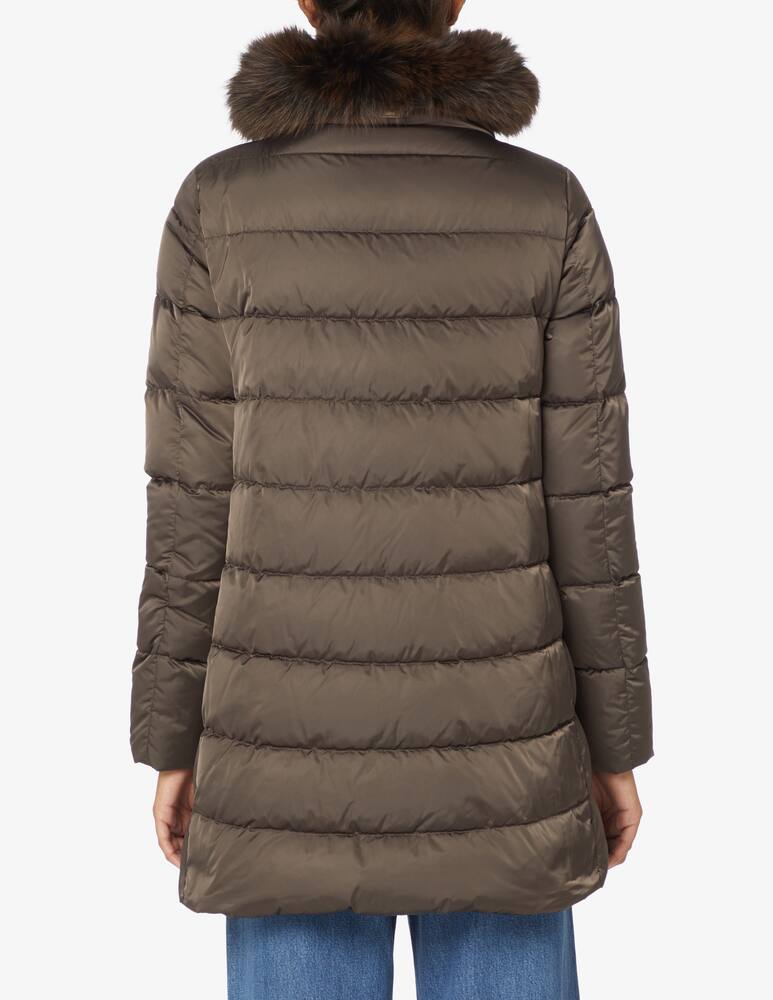 Herno Ashape hooded satin down jacket - Brown - picture 3 Herno Ashape hooded satin down jacket - Brown - picture 3