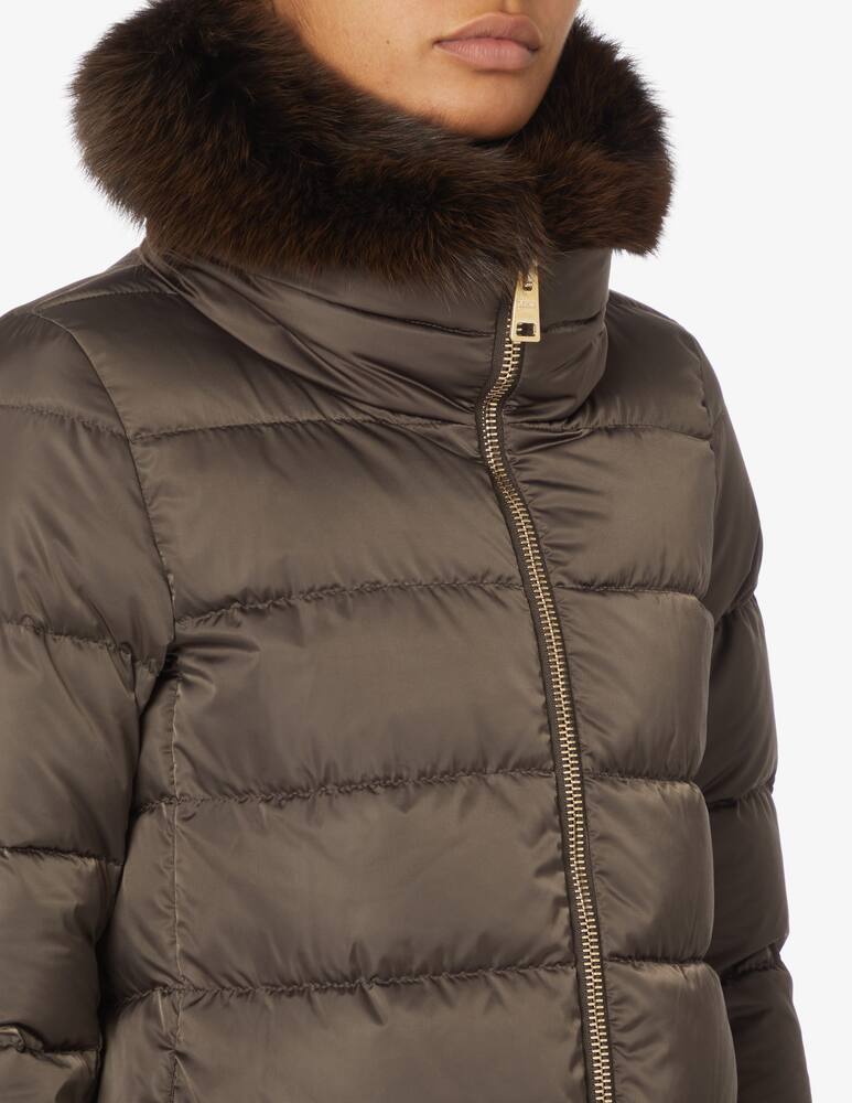 Herno Ashape hooded satin down jacket - Brown - picture 4 Herno Ashape hooded satin down jacket - Brown - picture 4