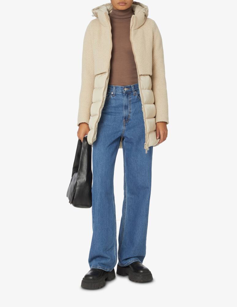 rinascente Herno Giacca piumino con parte in lana Bitess - Beige