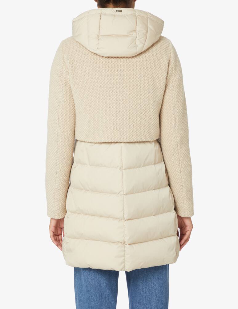 rinascente Herno Giacca piumino con parte in lana Bitess - Beige