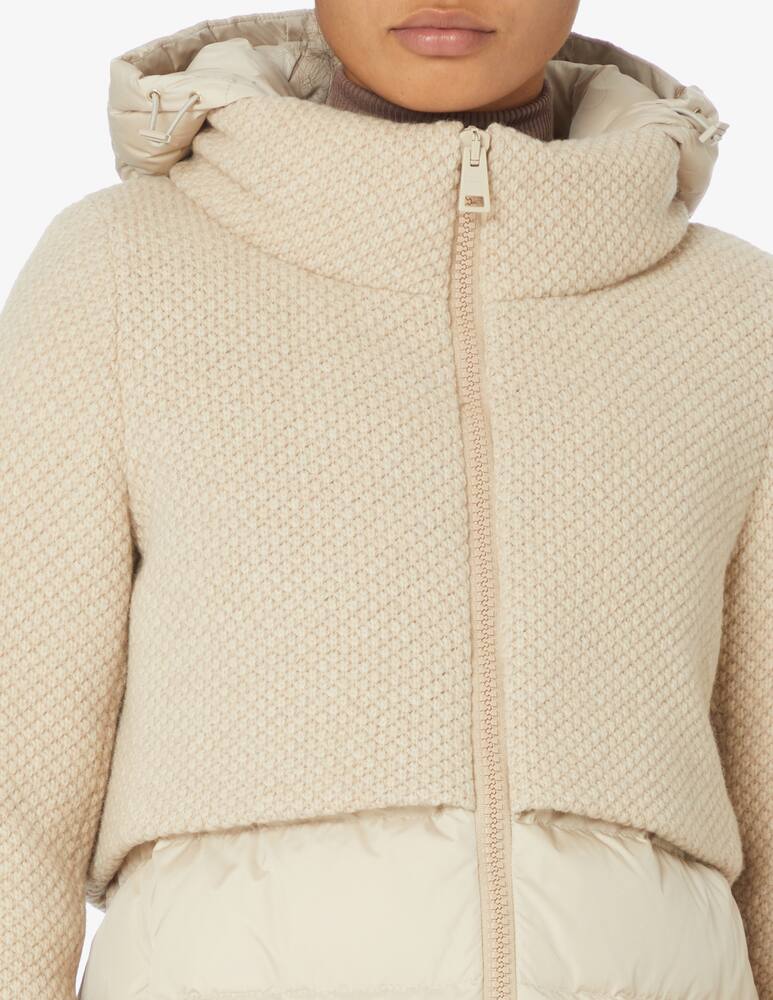 rinascente Herno Giacca piumino con parte in lana Bitess - Beige