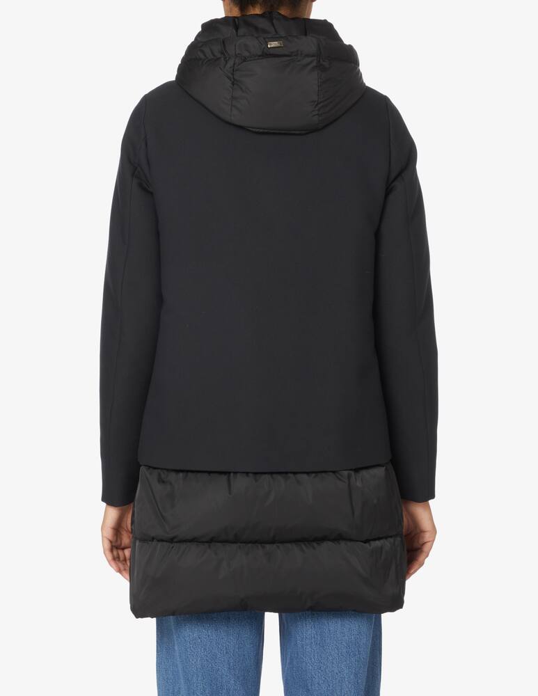 rinascente Herno Giacca piumino con parte in lana Bitess - Nero