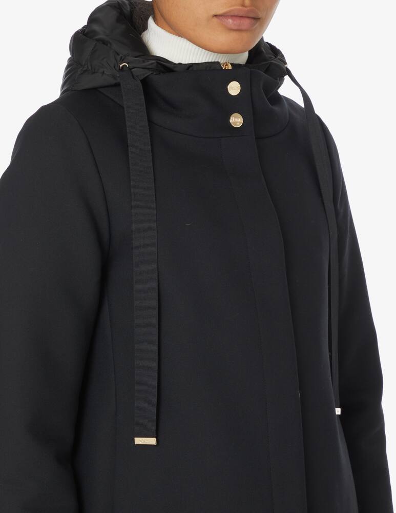 rinascente Herno Giacca piumino con parte in lana Bitess - Nero