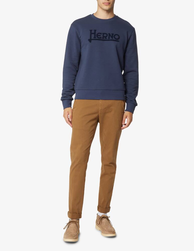 rinascente Herno Crewneck logo sweatshirt - Blue