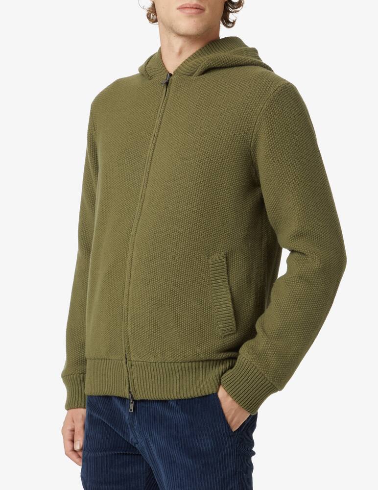 Herno Zipped nylon hoodie - Green - picture 1