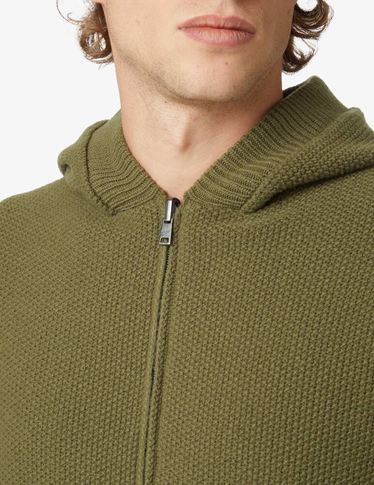 Herno Zipped nylon hoodie - Green - picture 4