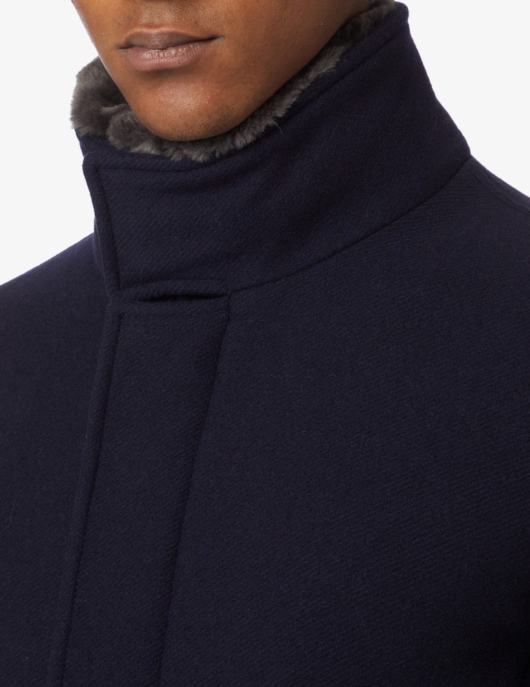 rinascente Herno Coat with fur neck - Blue