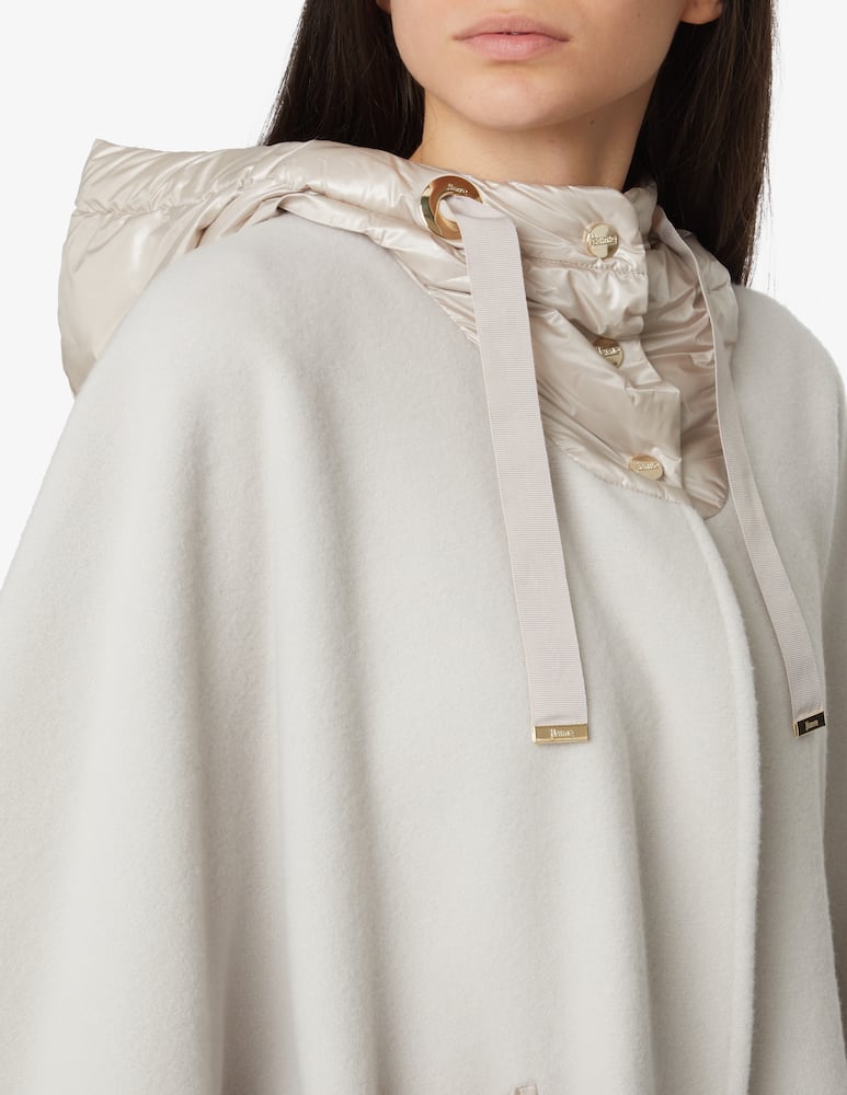 rinascente Herno Cappa in lana con cappuccio NY - Bianco