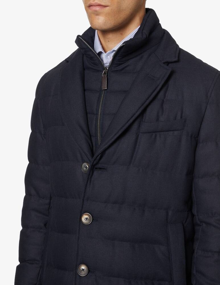 rinascente Herno Cappotto imbottito in misto lana - Blu