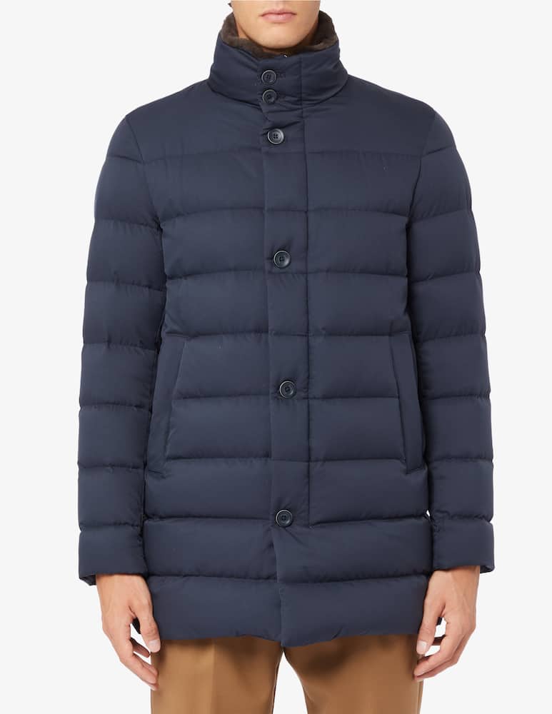 rinascente Herno Eco-fur neck caban jacket