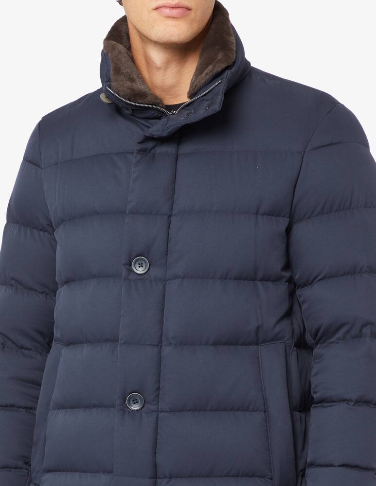 rinascente Herno Eco-fur neck caban jacket