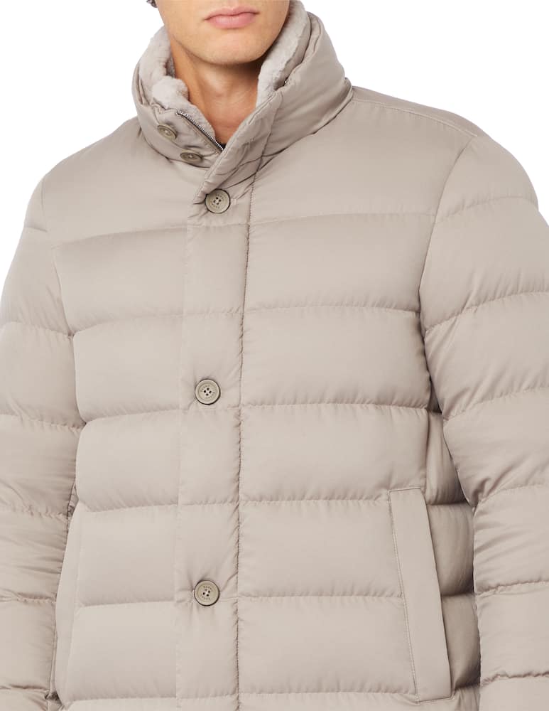 rinascente Herno Eco-fur neck caban jacket