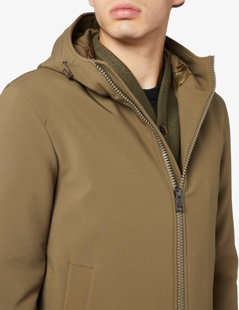 rinascente Herno Hooded neoprene bomber jacket