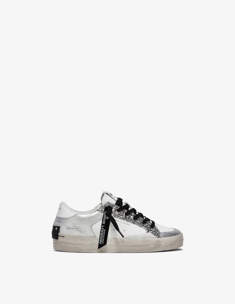 Crime London Sk8 Deluxe Silver Glam Sneakers - picture 1 Crime London Sk8 Deluxe Silver Glam Sneakers - picture 1
