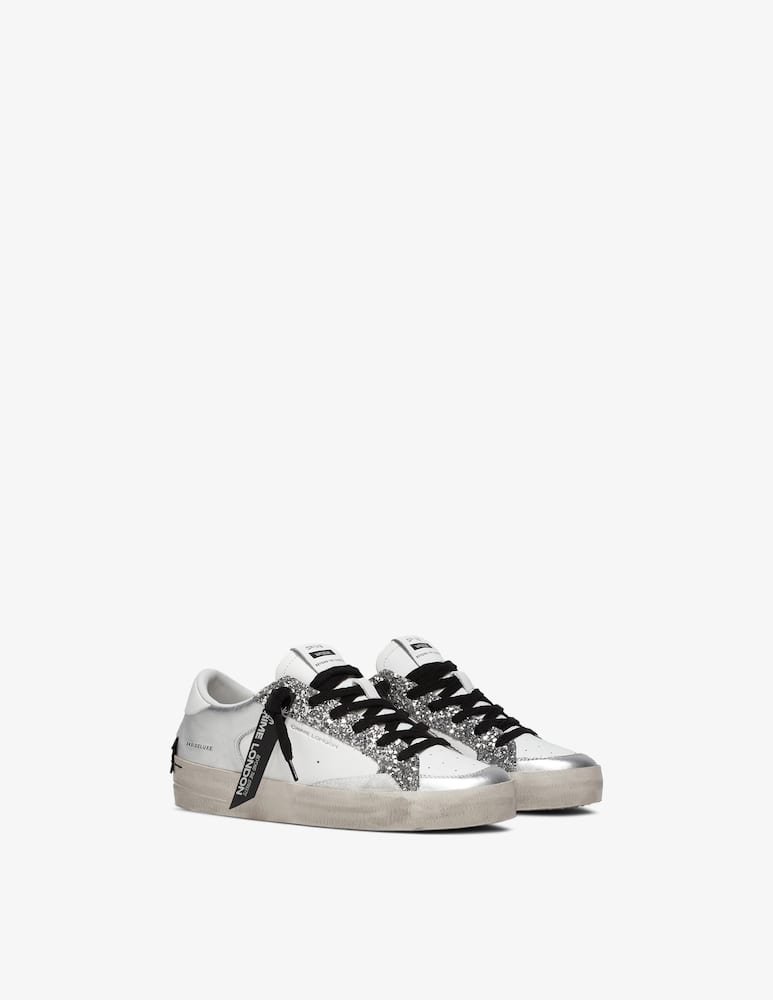 Crime London Sk8 Deluxe Silver Glam Sneakers - picture 2 Crime London Sk8 Deluxe Silver Glam Sneakers - picture 2