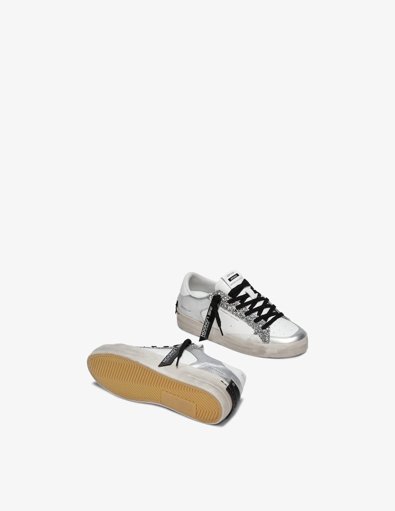 Crime London Sk8 Deluxe Silver Glam Sneakers - picture 4 Crime London Sk8 Deluxe Silver Glam Sneakers - picture 4