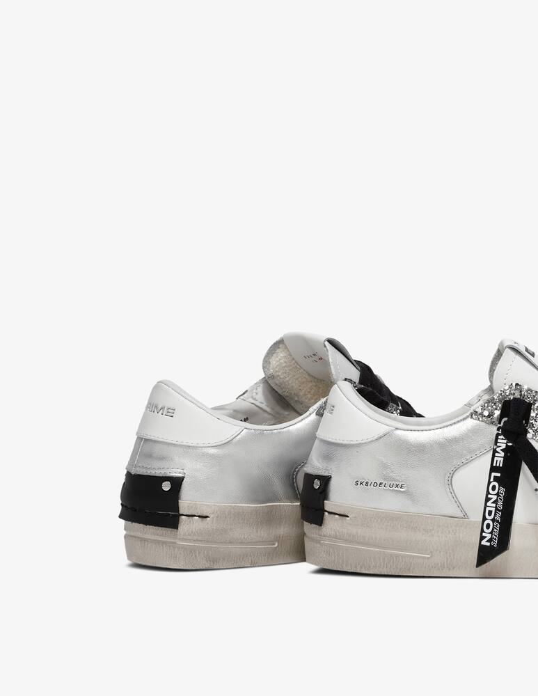 rinascente Crime London Sneakers Sk8 Deluxe Silver Glam
