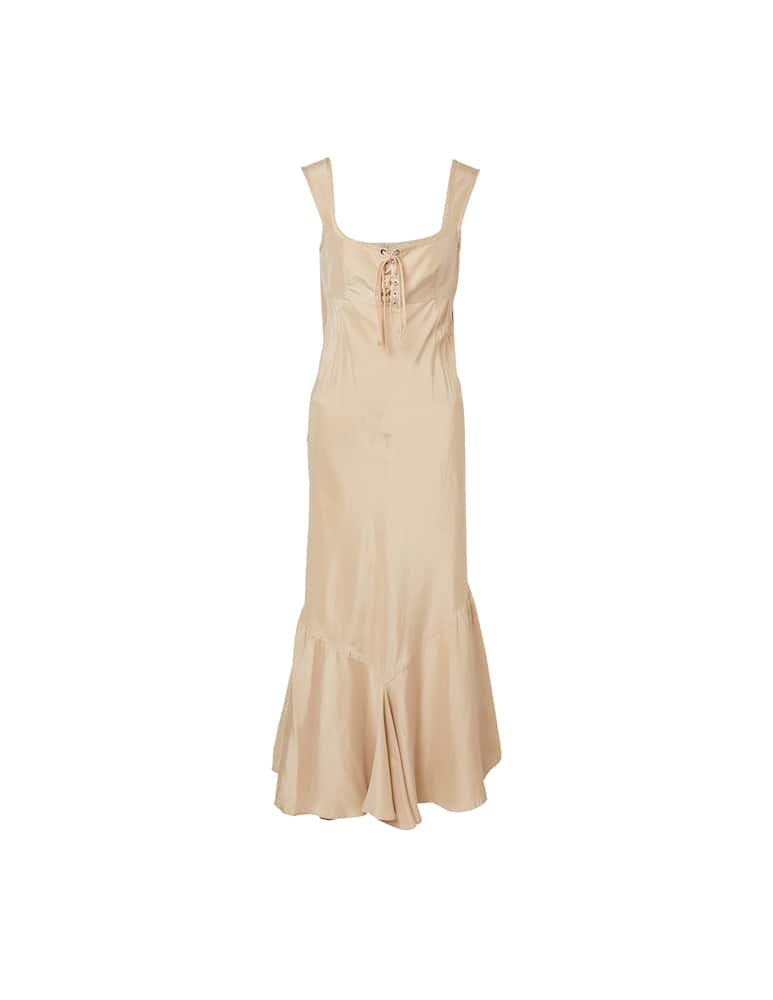 rinascente Sportmax Vestito lungo in seta Cora - beige