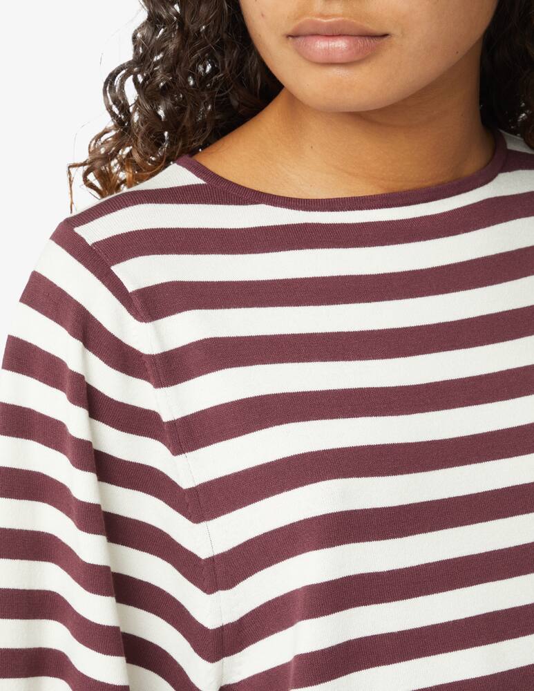Weekend Max Mara Maglietta boxy rigata manica 3/4 Ori - Bordeaux - immagine 4 Weekend Max Mara Maglietta boxy rigata manica 3/4 Ori - Bordeaux - immagine 4